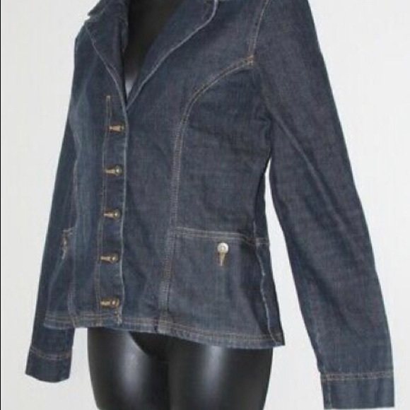 Tommy Hilfiger | Women's vintage cropped denim Jean  jacket size Medium - Picture 2 of 8